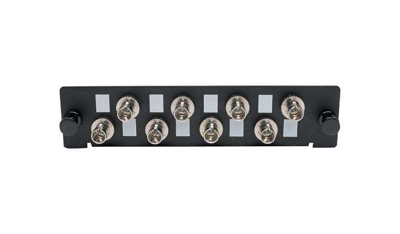 Tripp Lite N492-08S-ST Toolless Pass-Through Fiber Adapter Panel 8 ST Connectors