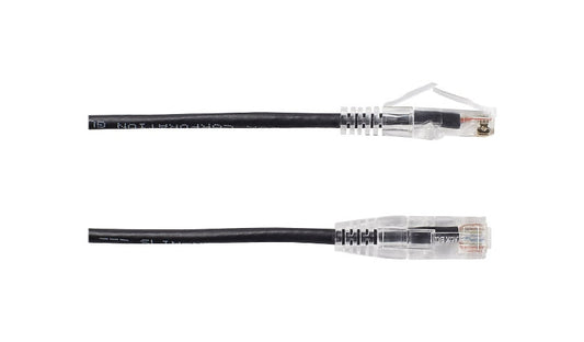 Black Box C6APC28-BK-07 Slim-Net Cat6A Snagless Patch Cable 7 ft 28 AWG
