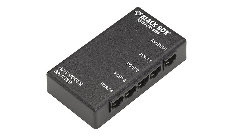 Black Box TL421A 4-Port RS-232 Modem Splitter on RJ-45 1 Year