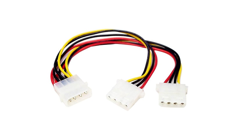 StarTech.com PYO2L LP4 to 2x LP4 Power Y Splitter Cable 9 in Lifetime Warranty
