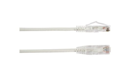 Black Box C6APC28-WH-07 Slim-Net Cat6A Snagless Patch Cable 7 ft 28 AWG White
