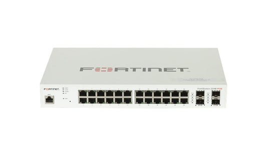 Fortinet FortiSwitch FS-224E-POE 24-Port Gigabit L3 Switch, 12 PoE+, 4 SFP