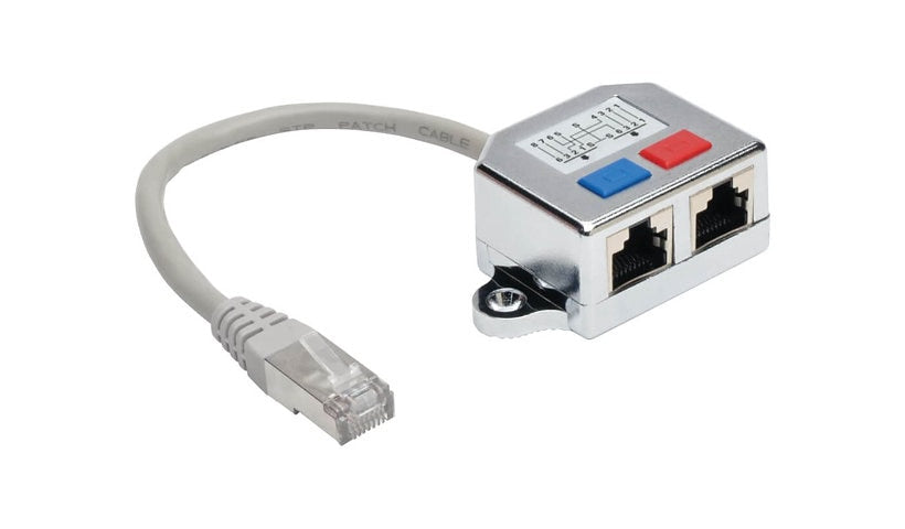 Tripp Lite N035-001 2-to-1 RJ45 Splitter Adapter Cable 6 in M/2xF 3 Year