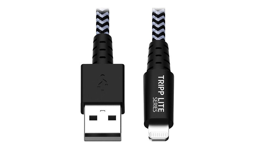 Tripp Lite Heavy-Duty USB-A to Lightning Cable, MFi Certified, Aramid, 3 ft