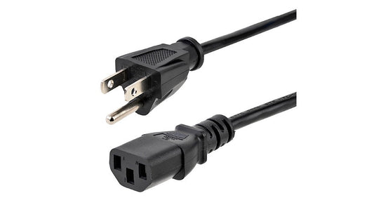 StarTech.com PXT101 NEMA 5-15P to C13 Computer Power Cord 6 ft Lifetime Warranty