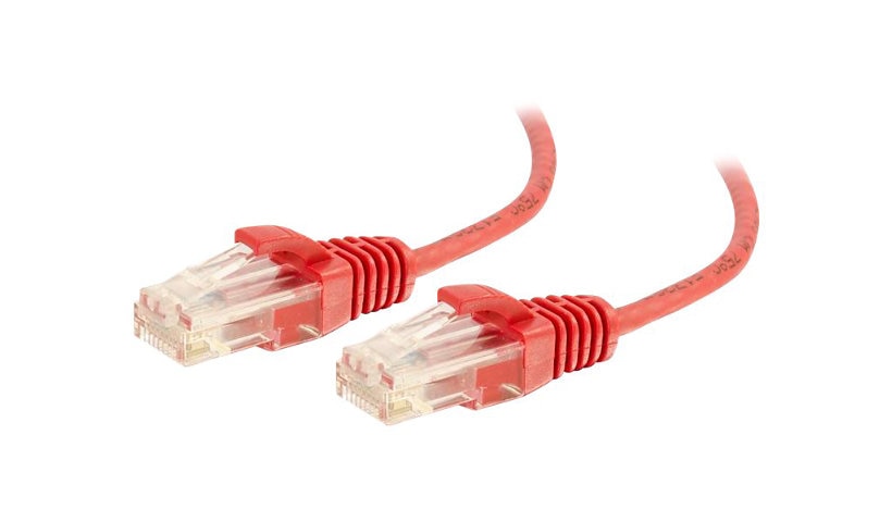C2G 01169 Cat6 Slim Snagless UTP Ethernet Patch Cable 10 ft Red