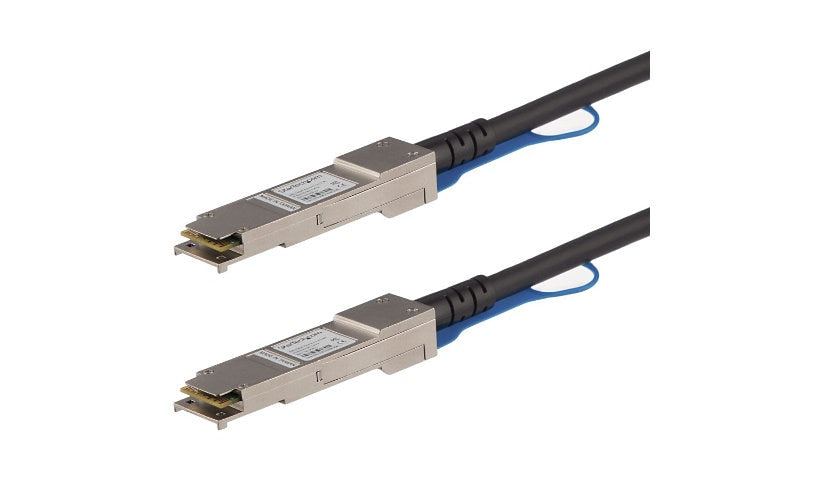 StarTech.com 0.5m (1.6ft) MSA Uncoded 40G QSFP+ to QSFP+ Passive Twinax Direct Attach Copper Cable, Low Power, Black, QSFP40GPC05M