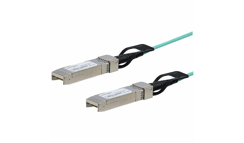 StarTech.com Cisco SFP-10G-AOC5M Compatible 5m (16.4ft) 10G SFP+ to SFP+ Active Optical Cable, Black, SFP10GAOC5M