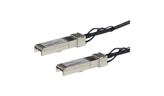 StarTech.com 1m (3.3ft) MSA Uncoded 10G SFP+ to SFP+ Passive Twinax Direct Attach Copper Cable, Low Power, Black, SFP10GPC1M