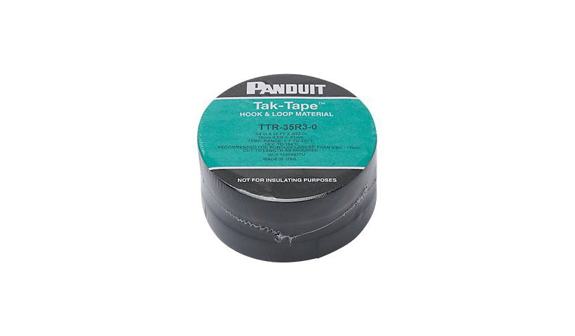 Panduit TTR-35R3-0 Tak-Tape Hook and Loop Cable Tie Roll 35 ft 0.75 in Wide