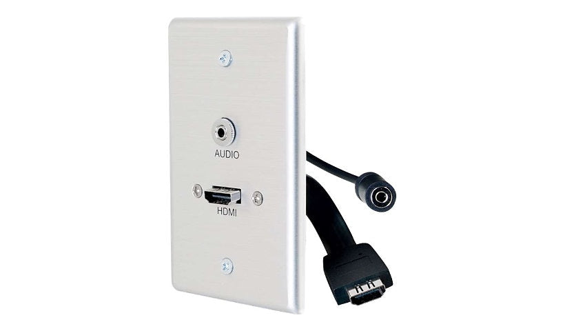 C2G 39871 HDMI and 3.5mm Audio Pass-Through Single-Gang Wall Plate