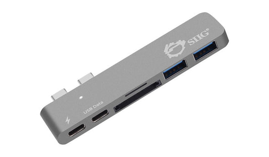 SIIG Thunderbolt 3 USB-C Multiport Hub, SD/microSD Reader, PD, Space Gray