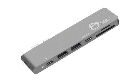 SIIG Thunderbolt 3 USB-C Hub with 4K HDMI, SD Reader & PD, Space Gray
