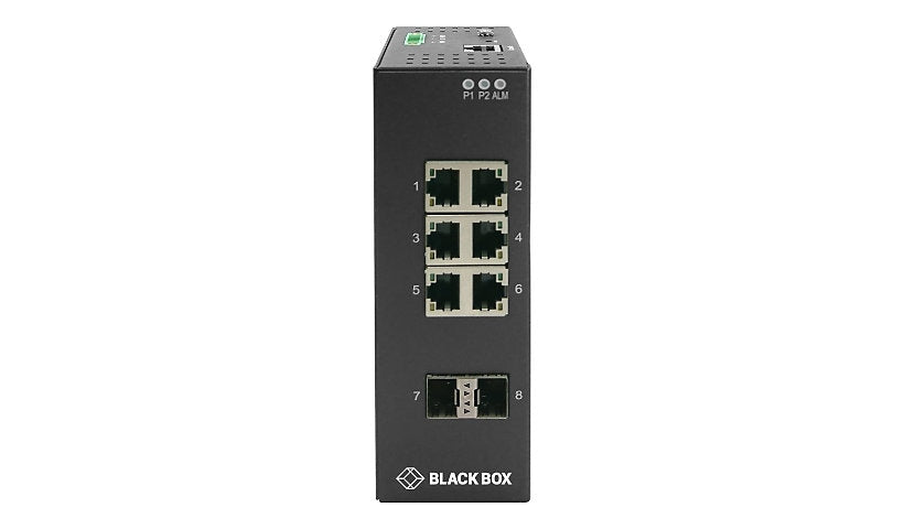 Black Box LIG1082A Industrial 8-Port Gigabit Managed Switch, 2x SFP, TAA