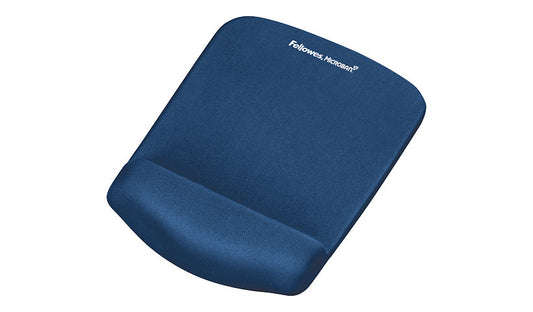 Fellowes PlushTouch Mouse Pad with Wrist Rest FoamFusion Blue 9287301 1 Year