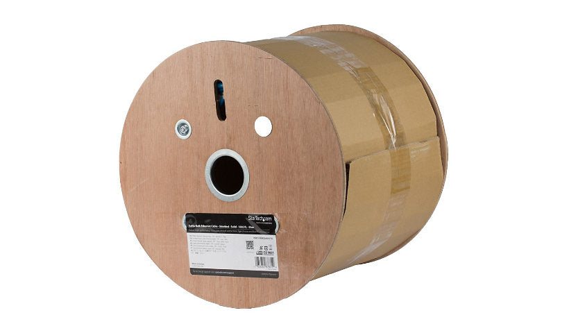 StarTech.com WIRC6ASPATBL Cat6a S/FTP Shielded Riser Bulk Cable 1000 ft Solid
