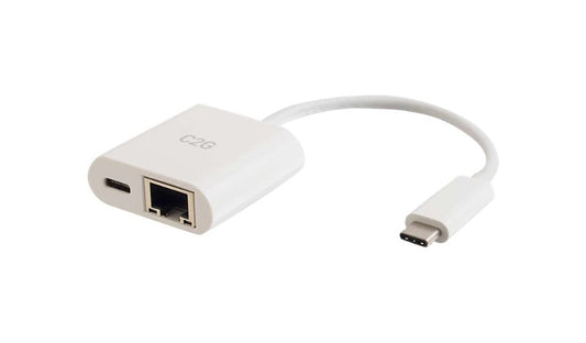 C2G 29748 USB-C to Gigabit Ethernet Multiport Adapter 60W Power Delivery 3 Year