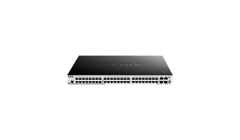 D-Link DGS-1510-52XMP 48-Port Gigabit PoE+ Stackable Switch, 4x 10G, 370W