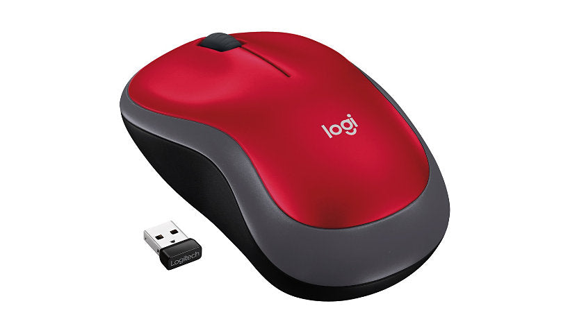 Logitech M185 Compact Wireless Mouse Nano Receiver Red 910-003635 3 Year