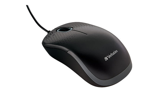 Verbatim 99790 Silent Corded Optical Mouse USB Black 1 Year