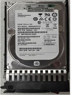 HPE 508009-001 500GB Midline Hard Drive SAS 6Gbps 7.2K RPM 2.5" SFF for Gen4-7