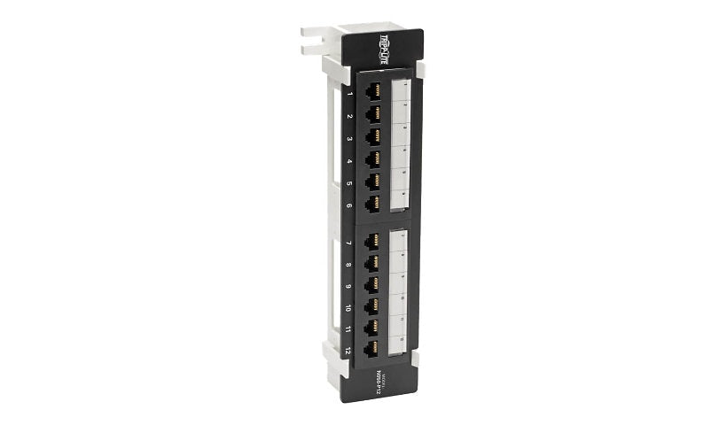Tripp Lite N050-P12 12-Port Cat5e Wall-Mount Patch Panel PoE+ Lifetime Warranty