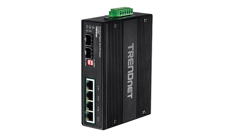 TRENDnet TI-UPG62 Industrial Gigabit PoE++ DIN-Rail Switch, 240W, IP50