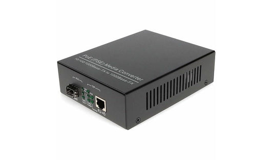 Proline 10/100/1000Base-TX RJ-45 to Open SFP Port PoE Media Converter, PRO-GMC-SFP-POE+
