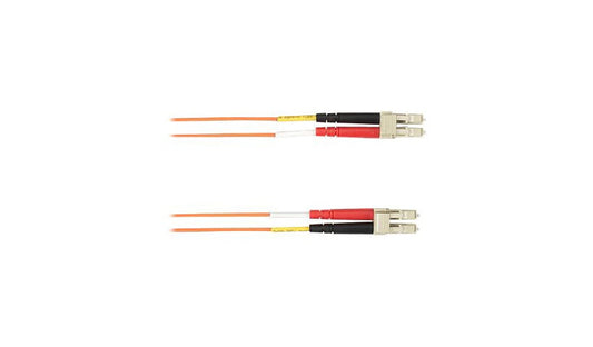 Black Box FOCMR62-003M-LCLC-OR 3m (9.8ft) LC to LC Multimode Duplex Fiber Patch Cable, Tight Buffered, PVC, Orange