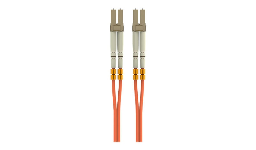Belkin F2F402LL-01M 1m (3.3ft) LC/PC to LC/PC OM2 Multimode Duplex Fiber Patch Cable, 50/125, Orange