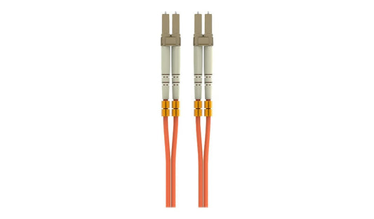 Belkin F2F402LL-01M 1m (3.3ft) LC/PC to LC/PC OM2 Multimode Duplex Fiber Patch Cable, 50/125, Orange