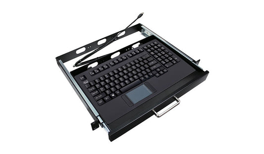 Adesso AKB-425UB-MRP Touchpad Keyboard with 1U Rackmount Drawer 1 Year