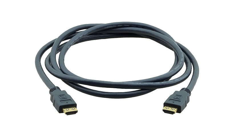 Kramer C-HM/HM Locking HDMI Cable, 4K HDR, Triple Shielded, CL3/FT4, Gray, 6 ft