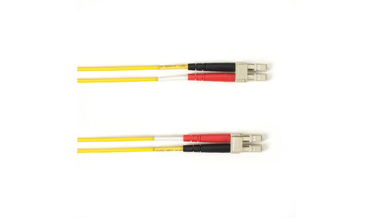 Black Box FOLZHSM-005M-LCLC-YL 5m (16.4ft) LC to LC Single Mode Duplex Fiber Patch Cable, LSZH, Yellow