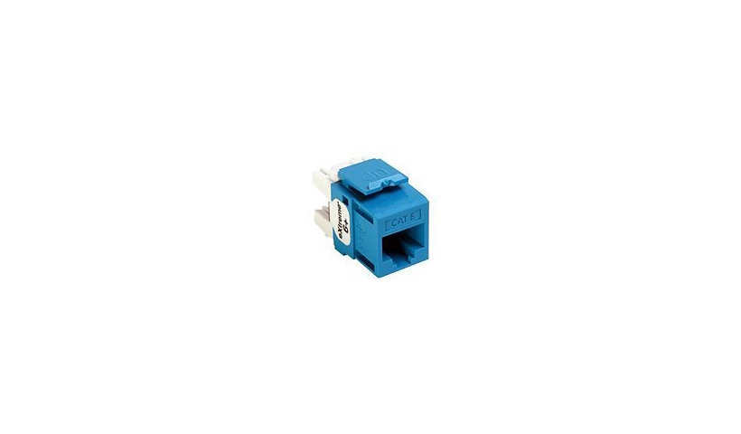 Leviton 61110-RL6 eXtreme 6+ QuickPort Cat6 Connector RJ45 110-Style Blue 1 Year