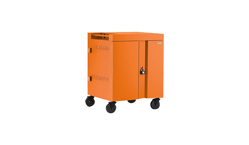 Bretford Cube AC Charging Cart, 32 Devices, Tangerine, TVC32PAC-TAG