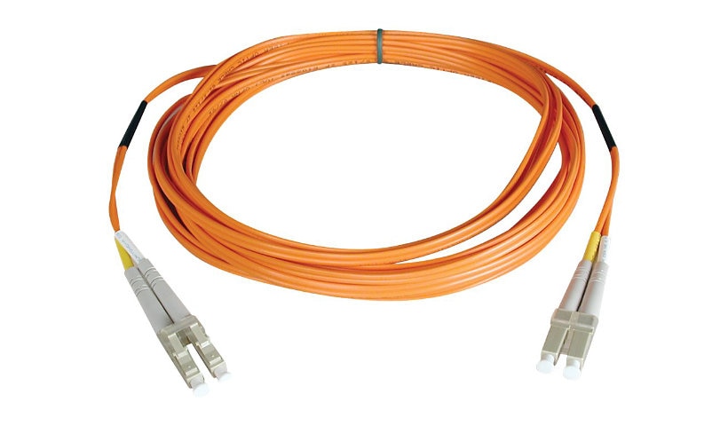 Tripp Lite (Eaton) N520-01M 1m (3.3ft) LC to LC Multimode Duplex Fiber Patch Cable, 50/125, PVC, OFNR, Orange