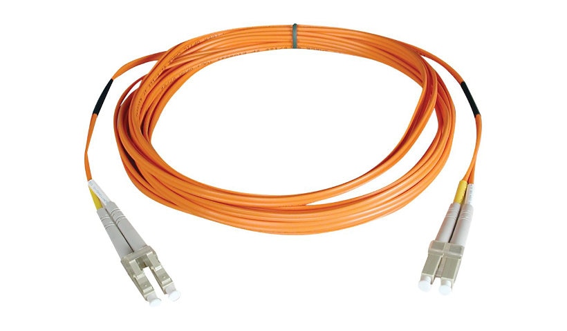 Tripp Lite (Eaton) N520-15M 15m (49.2ft) LC to LC Multimode Duplex Fiber Patch Cable, 50/125, PVC, OFNR, Orange