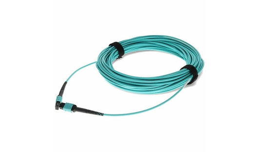 Proline PRO-MPOMPO-15M5OM4P 15m (49.2ft) MPO/UPC to MPO/UPC 12 Fiber OM4 Multimode Patch Cable, 50/125, OFNP Plenum, Aqua