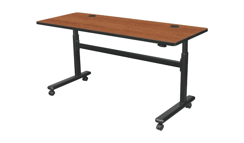 MooreCo Flipper Height-Adjustable Training Table, Gray Elm, 90316-8201-BK