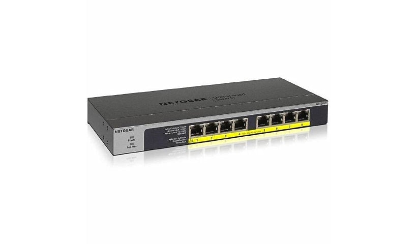 NETGEAR GS108LP-100NAS 8-Port Gigabit PoE+ Unmanaged Switch, 60W