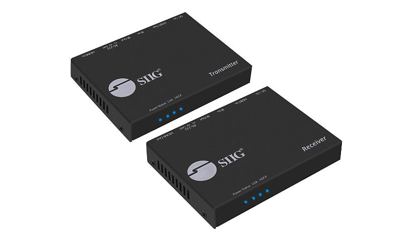 SIIG CE-H23F11-S1 4K HDMI HDBaseT Extender over Single Cat5e/6 RS-232 IR 3 Year