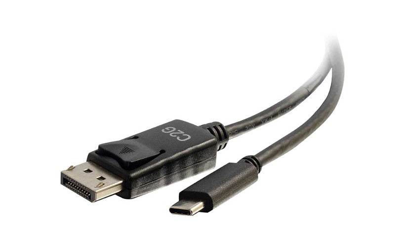 C2G USB-C to DisplayPort Adapter Cable, 4K 30Hz, Male/Male, Black, 6 ft