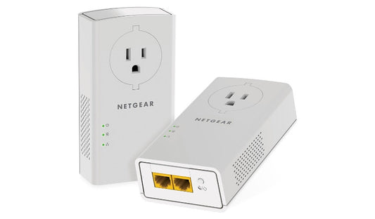 Netgear PLP2000 Powerline 2000 Kit with Extra Outlet, 2 x Gigabit Ports