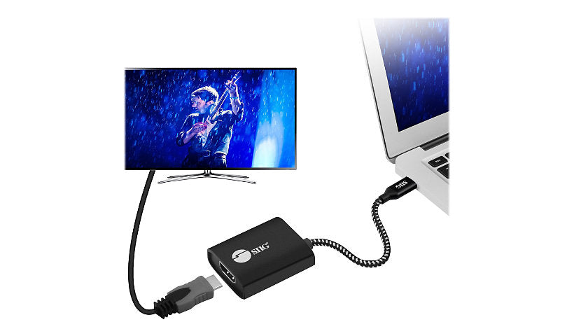 SIIG CB-TC0811-S1 USB-C to HDMI 4K60 Adapter with 60W PD Charging