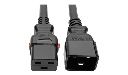 Tripp Lite P036-L10 Locking C19 to C20 Heavy-Duty Power Extension Cord 10 ft 20A