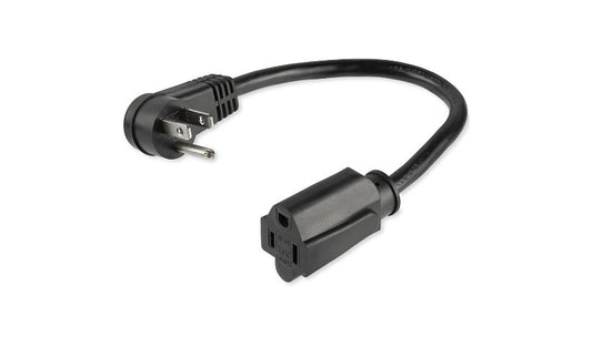 StarTech.com PAC101R1 Right-Angle NEMA 5-15P to NEMA 5-15R Power Extension Cord