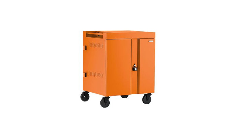 Bretford Cube AC Charging Cart, 36 Devices, Tangerine, TVC36PAC-TAG
