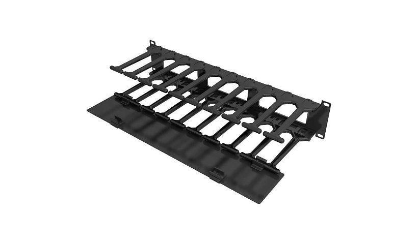 Vertiv VRA1022 Horizontal Cable Manager 2U x 6 in Deep Single-Sided with Cover