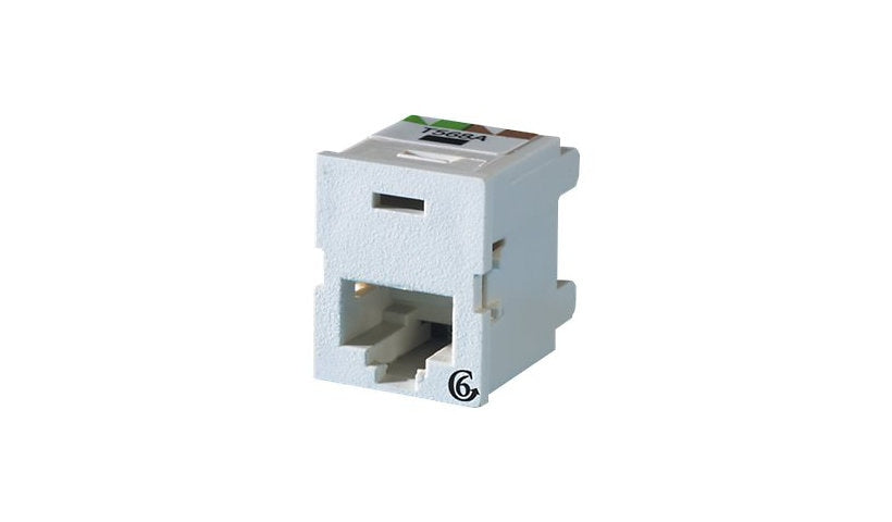 Ortronics TJ600 Clarity 6 TracJack Cat6 Modular Jack RJ45 Fog White